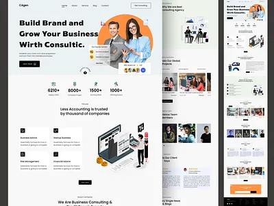 Consulting Agency Website advisor agency agency website business business consultation business development consultancy consultation firm consulting consulting website finance landing page masud sardar responsive responsive view services ui ux web website