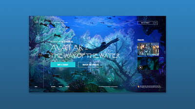 Avatar 2 The Way of the Water Movie Website avatar avatar 2: way of the water cinema figma movie movie trailer movie website ticket selection tickets trailer videos ui uxui videos