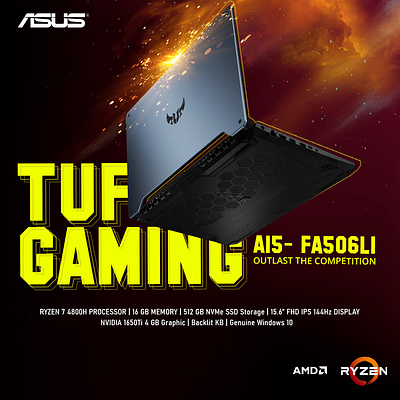 ASUS TUF gaming Laptop Social media Design branding graphic design