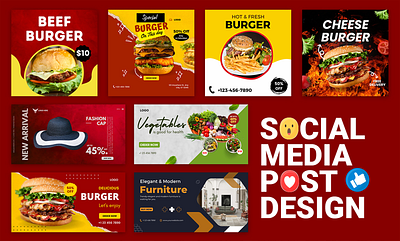 I will design social media facebook instagram posts stories cove design graphic design