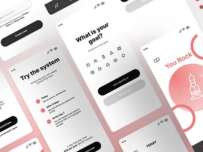 Loopix app that let you achieve your goals app compliting tasks loop making lists stree system to manage to do list ui ux