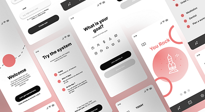 Loopix app that let you achieve your goals app compliting tasks loop making lists stree system to manage to do list ui ux