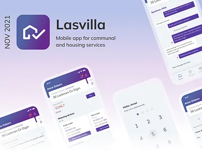 Mobile App for Housing and Communal Services accounts mobile dashboard mobile icon design messenger mobile mobile app design mobile design mobile prototype uxui mobile