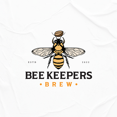Coffee Bee Logo Design bee bee logo branding coffee coffee logo design graphic design illustration lineart logo logo design vector vintage vintage logo