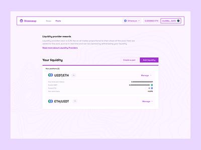 SlowSwap - Liquidity Pool