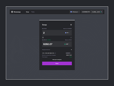 SlowSwap - Swap Assets (Dark mode)