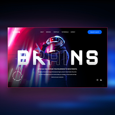 Brains Web Ui Design Landing branding design digital graphic design illustration logo photography ui ui design ux ux design web design