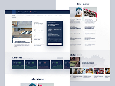 News website UI - redesign of De Tijd article articles business businessite businesswebsite feed financial financialnews financialnewspaper financialwebsite news newsfeed newspaper newsplatform newssite newswebsite personalised platform site website