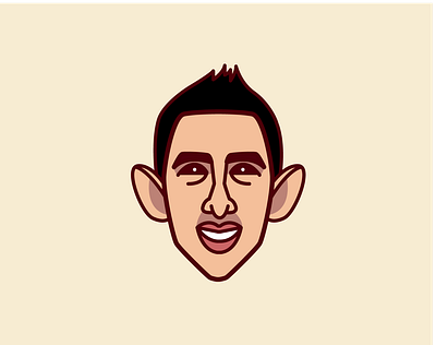 Di Maria design football illustration soccer stickers vector illustration