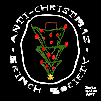 Christmas Shirt : Anti Christmas Grinch Society christmas tree graphic design illustration society upside down