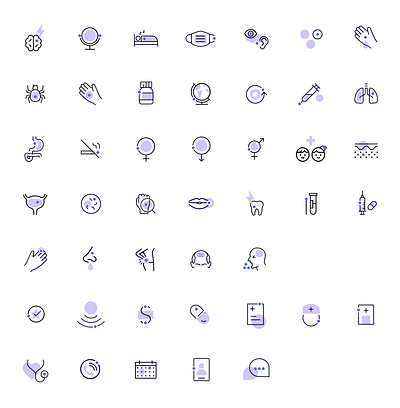 Icons for telehealth provider and patient apps graphic design healthcare icon illustration telemedicine