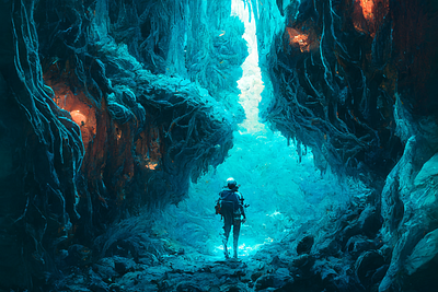 Underwater 4 ai art color concept design digital gradient illustration light midjourney minimal painting photoshop simple water