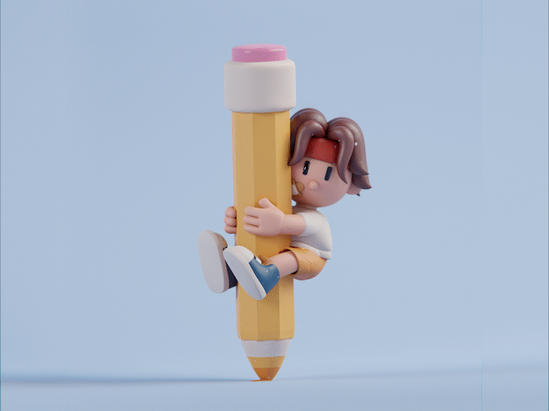 Hug ✏️ 3d animation art clay cute cycle design game illustration loop lowpoly motion graphics