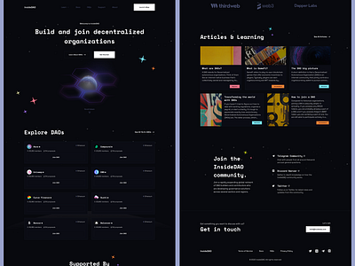 InsideDAO blockchain cryptocurrency dao design figma product design ui web3