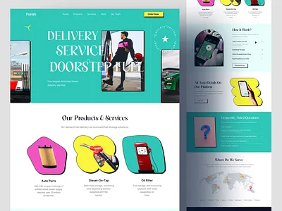 Fuelab - Fuel Delivery Website Design figma fuel fuel delivery fuel delivery app fuel delivery services fuel delivery website fuel landing page fuel web design illustration landing page oil oil delivery trendy design ui ui design ui ux user interface design web web design website design