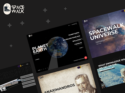 Spacewalk animation design graphic design logo typography ui ux vector