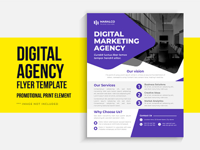 Digital Marketing Agency Flyer Design Template agency flyer branding business corporate flyer design digital agency flyer download editable flyer flyer design flyers graphic design illustration minimalist modern modern flyers professional social media template vector