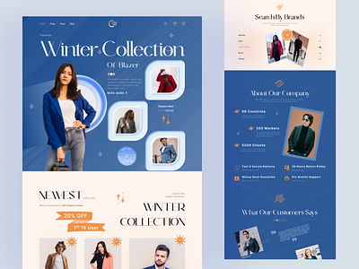 Ecommerce Landing Page blazer landing page clothing clothing website e commerce ecommerce landing page ecommerce website fashion fashion landing page fashion web homepage landing landingpage online shop online store page shop shopify store uiux website design