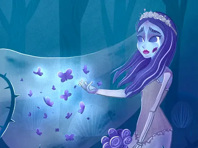 Corpse Bride 2d art artwork book cartoon cover dark digital digital art digital illustration digital painting digitalart draw drawing girl halloween illustration illustrations procreate woman