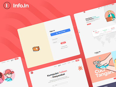 Info.In animation design typography ui ux vector