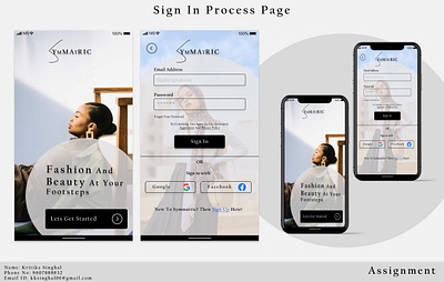 Fashion app sign in process animation book branding design designer ecommerce fashion apps illustration logo signin ui ux website