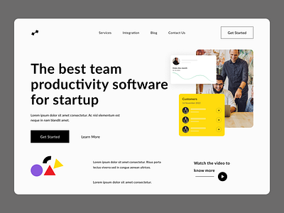 SaaS Website Landing Page best shot branding colors design interface landing page productivity saas software tool ui ux web website