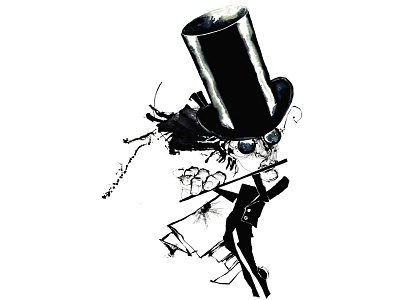 Pied Pipper abstract art artwork black black and white character design design drawing hand drawn illustration ink inking paint pencil penink surrealism
