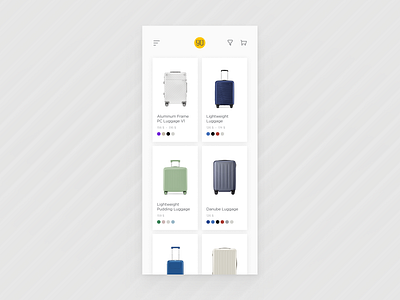NINETYGO - Mobile Website Concept app luggage marketplace minimalist mobile redesign sale score shop shopping store travel ui website
