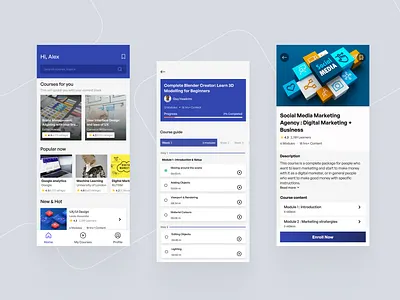 Edutech App UI/UX Design education app