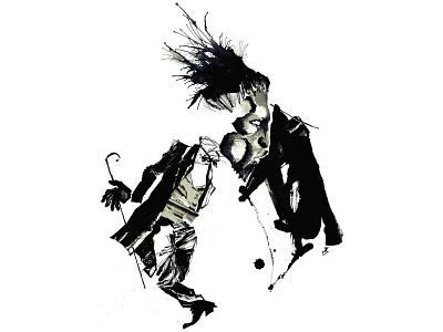 Just a call me Dorian abstract acrylic art artwork black black and white character design design drawing hand drawn illustration ink inking paint pencil penink surrealism