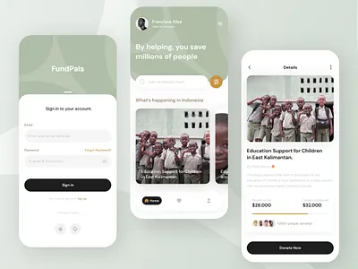 FundPals - Crowdfunding Apps android app apps crowdfunding finance ios mobile screen ui uiux user interface