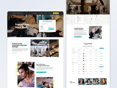 Pilates Franchise - Website Design branding class components design design system figma franchise landing page pilates studio ui ux web design