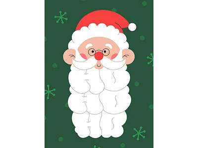 Happy cartoon Santa Claus with Ho! Ho! Ho! lettering 2d beard branding character design flop graffiti graphic design greeting card holidays lettering santa claus vector winter