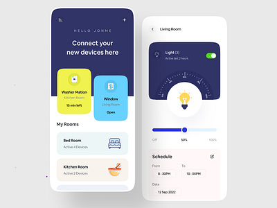 Smart Home Mobile App Design app app design design minimal mobile app mobile ui mobileappsdesign smart home smart home apps ui uimobile apps