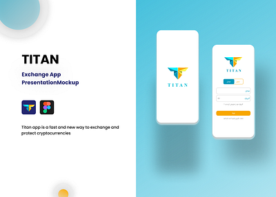 Cryptocurrencies Exchange Persian (TITAN) app design graphic design logo ui ux