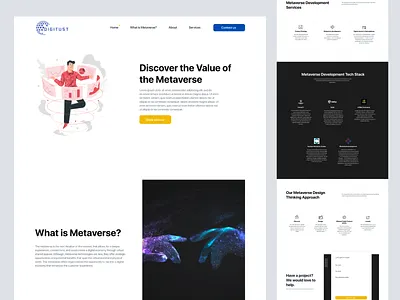 Metaverse Landing Page [UI Design] adobe xd agency design agency ui design design figma illustration landing page metaverse ui metaverse website ui ui design user interface design ux vector web3 ui website design