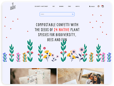 Saatgut Konfetti Shopify Store celebration ecommerce graphic design shopify store ui ux web design