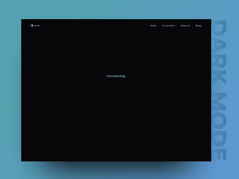 Diner App Dark Mode Launch: Spotlight Effect app branding dark mode design illustration launch motion graphics ui ux vector web web 3.0