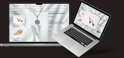 Jewelry product page branding design hi fi high fidelity jewelry product page prototype ui ux web page