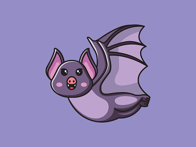 Flying Bat adurable animal animal logo baby bat bat beautyful branding cartoon charecter cute dracura flying bat graphic design happy illustration logo logodesign mascot vampire vector