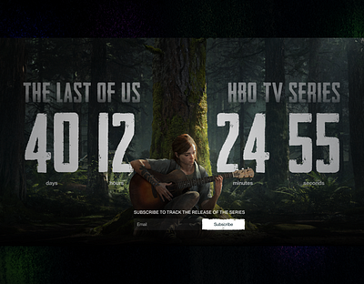Countdown Timer art concept dailyui design game hbo movie the last of us timer ui user interface web