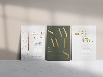 Wedding Invitations Collection: Gentle Beauty elegance elegant gold graphic design love metallic foil minimalist modern layout pastel print design script stationery design typography wedding wedding day wedding invitation wedding set