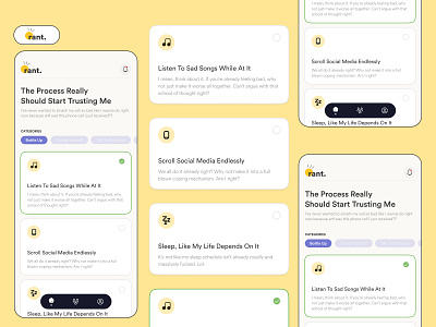 Mobile App For Twenties daily ui design genz meditation mind mobile mobile app rant ui ui design