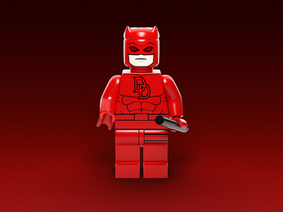 Lego Daredevil minifigure 3d lego marvel