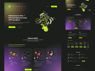 OnePage - NFT Collection agency bold crypto design figma gradinet graphic design green landingpage minimal nft nftcollection nftmarketplace onepage purple ui webdesign webflow website