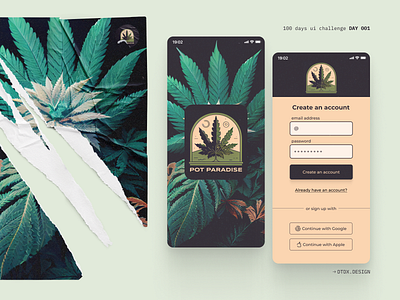 ui challenge day 001 - sign up #DailyUI app dailyui design ui