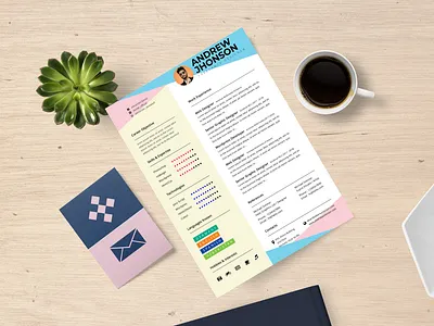 Resume CV Template Profesional Design branding cv design logo resume template vector work