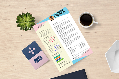 Resume CV Template Profesional Design branding cv design logo resume template vector work