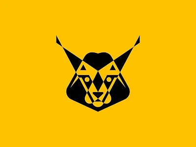 Geometric lynx logo design branding design graphic design logo vector