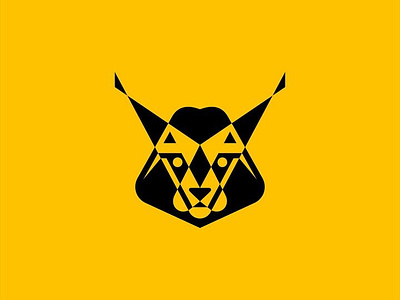 Geometric lynx logo design branding design graphic design logo vector